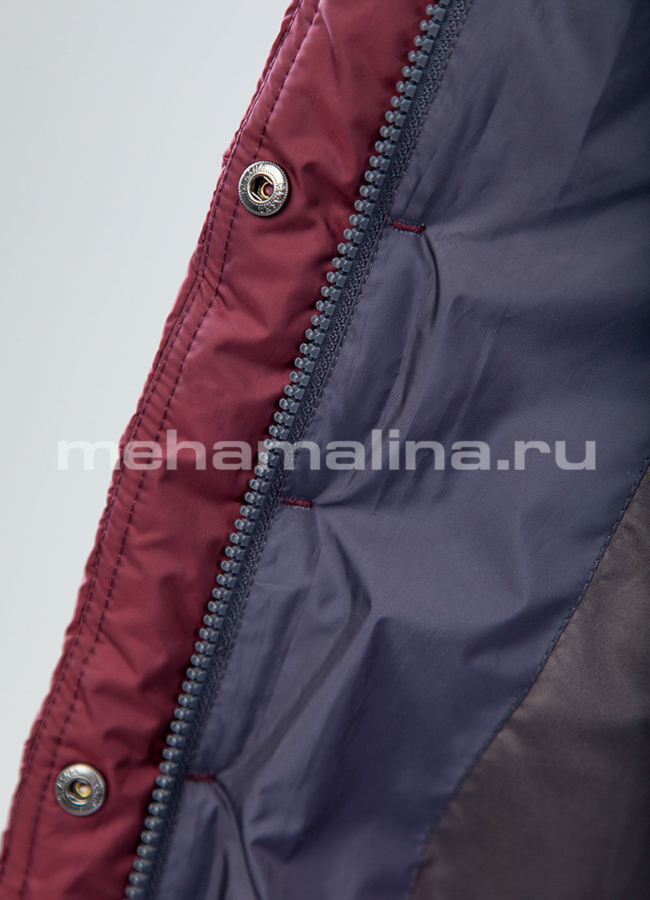 Пуховик в цвете марсала модель № П-168 в рассрочку