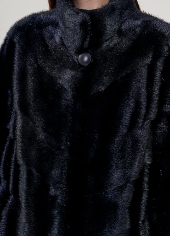 Шуба баллон со стойкой модель № 23117 универмаг малина