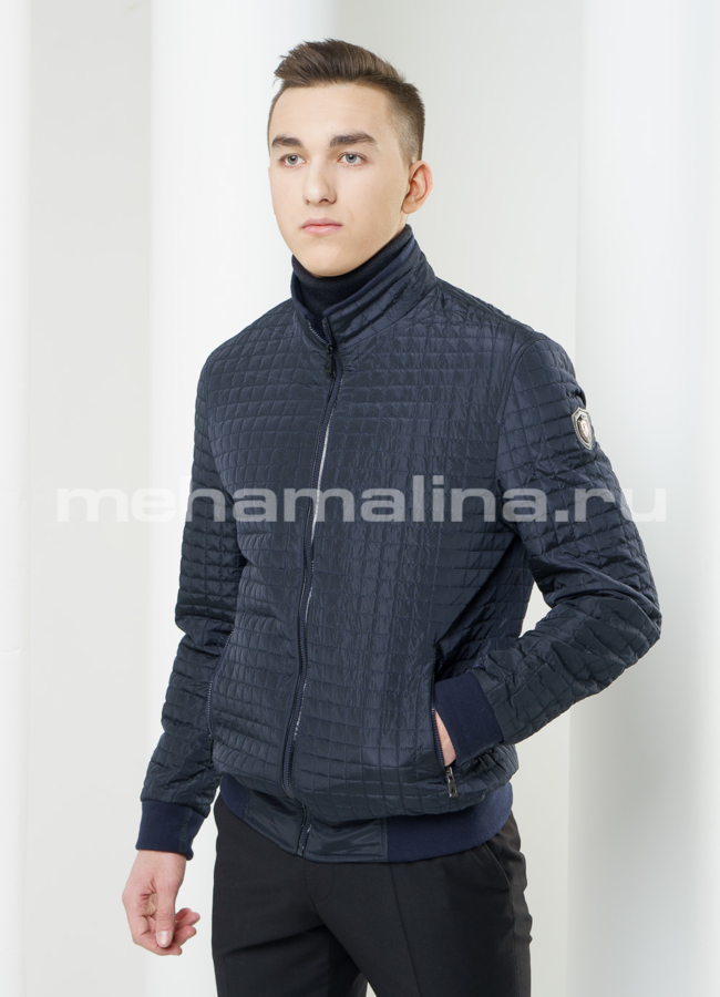 Куртка на молнии модель № KP-124 меха малина
