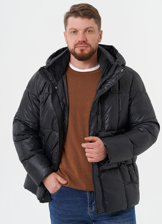 Куртка на био пухе с капюшоном модель № 28825 универмаг малина