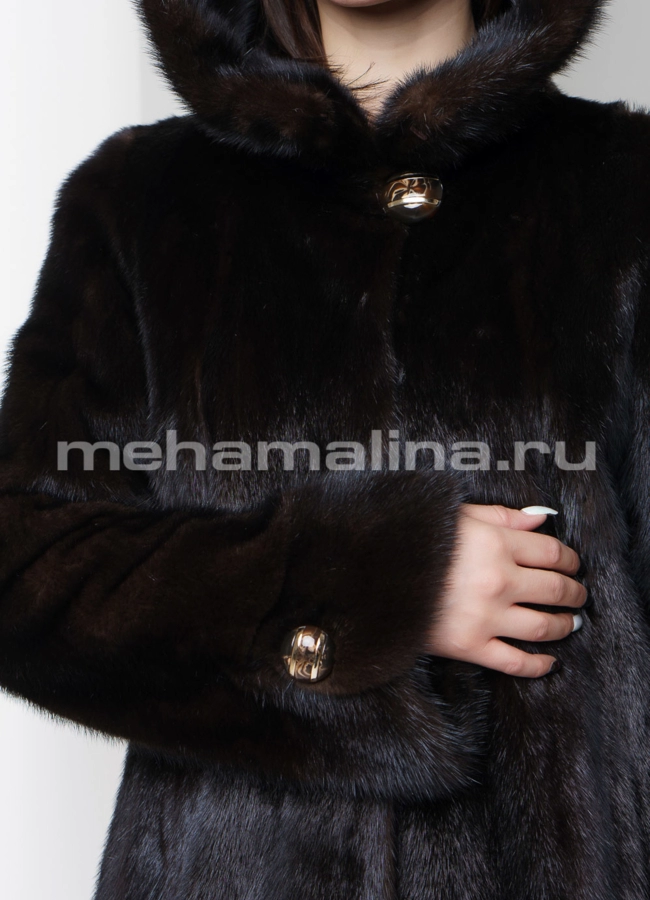 Шуба норка модель № S-567 универмаг малина
