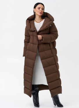 Женский пуховик с капюшоном 