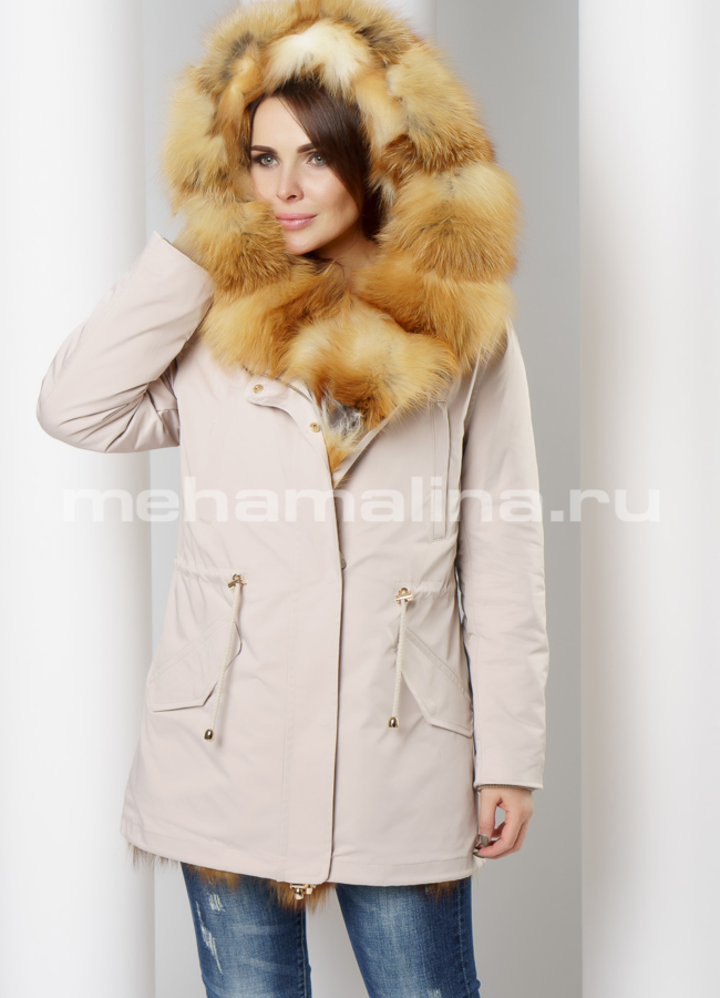 Меховая парка модель № П-307 универмаг малина