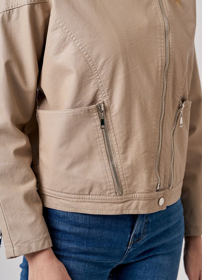 Женская куртка из искусственной кожи модель № 830-1 в рассрочку