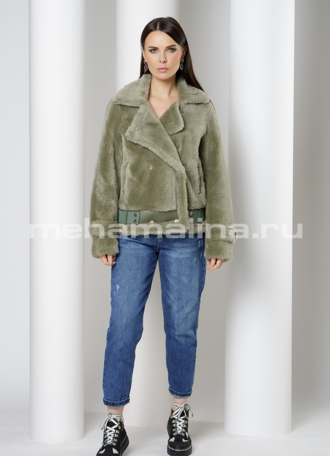 фото Шуба из эко меха укороченная  модель № 970