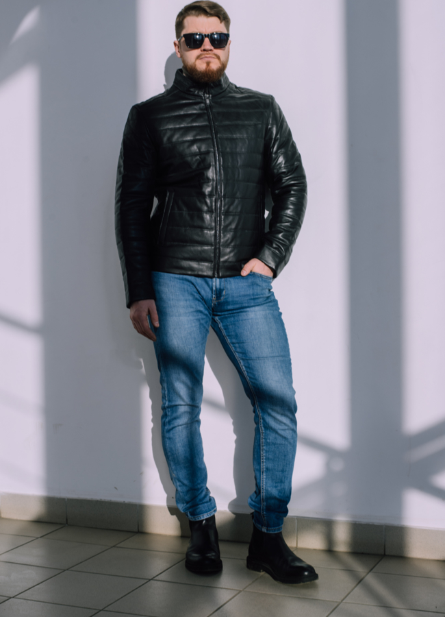 фото Куртка мужская из натуральной кожи  модель № 22033