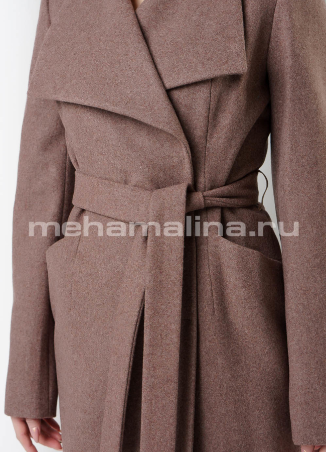 Пальто Avalon с поясом  модель № 2433 универмаг малина