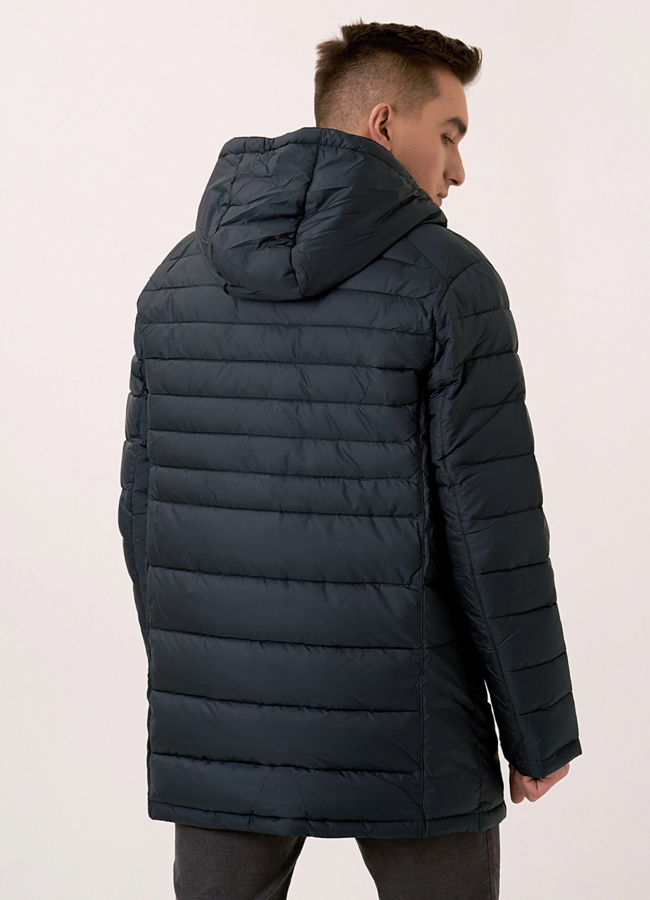 фото Пуховик на молнии с капюшоном  модель № 1012