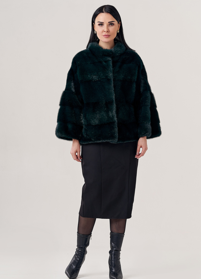 Короткая шуба из норки  модель № 23102 в кредит