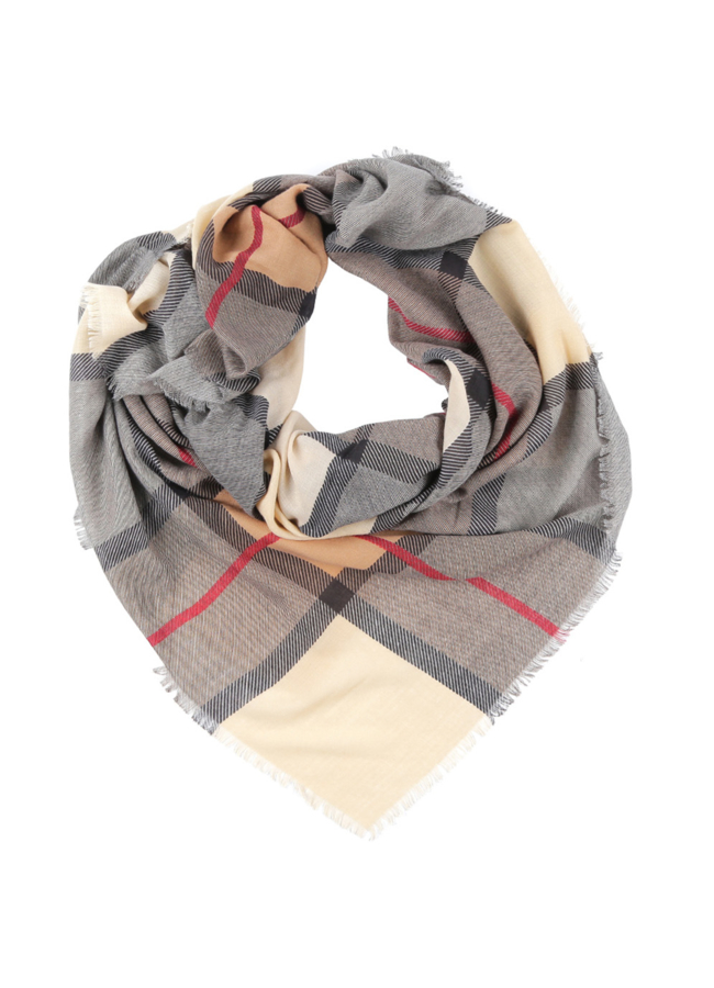 Шарф модель № А-56 меха малина