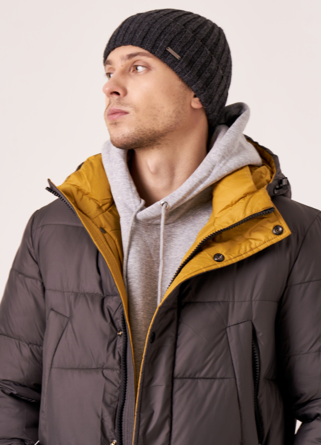 шапка мужская в цвете антрацит модель № MMH 10971 универмаг малина