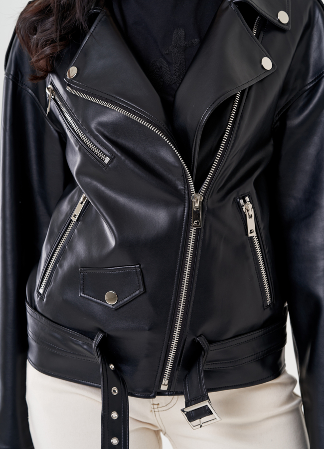 Женская куртка - косуха из эко кожи модель № 24446 универмаг малина