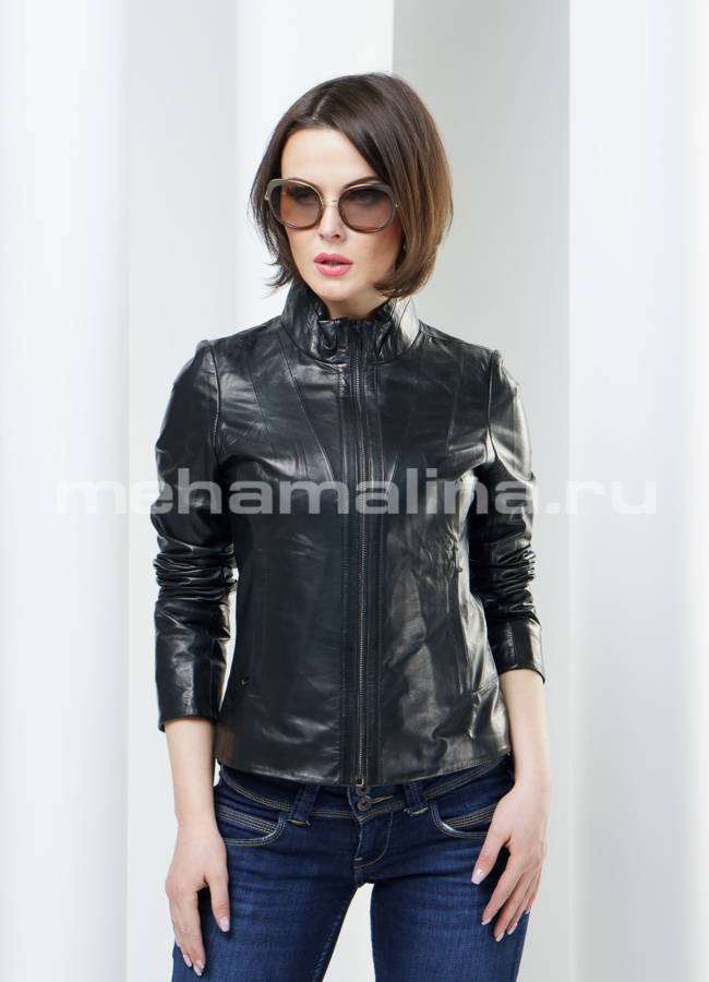 Женская куртка кожаная модель № K-235 в кредит