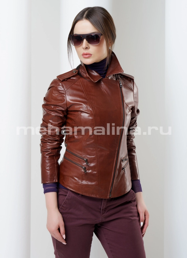 Куртка модель № K-358 меха малина