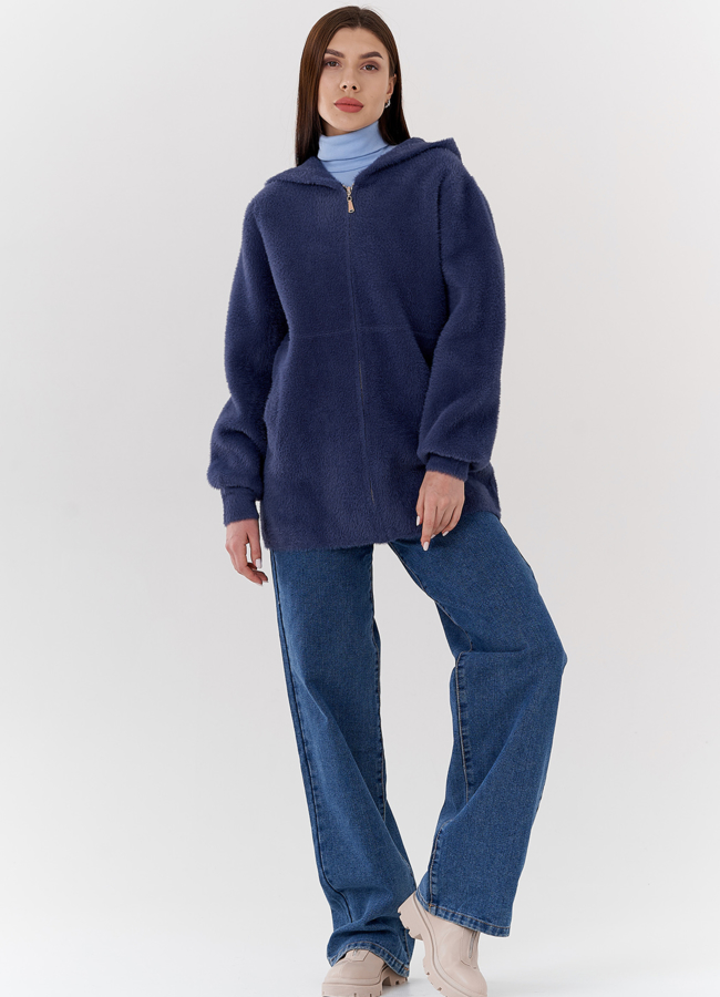 Женский кардиган с капюшоном  модель № 22514 универмаг малина