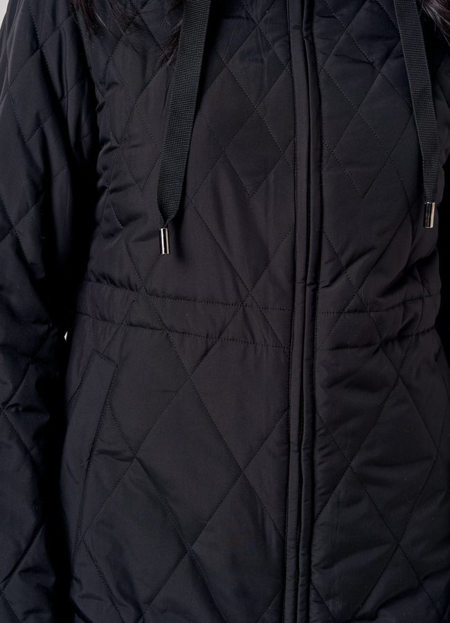 Полупальто женское черного цвета модель № 20602 универмаг малина