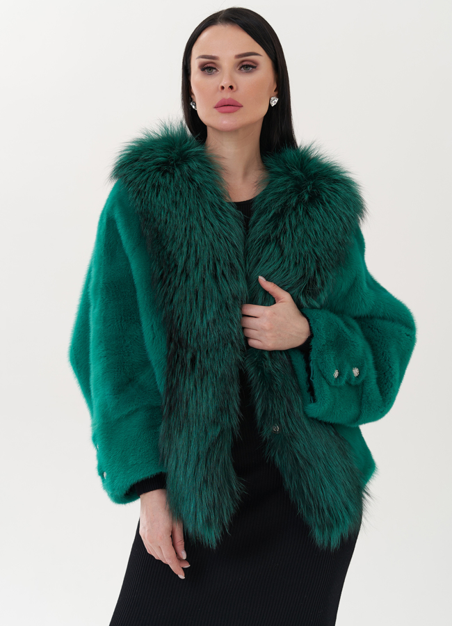 Женская шуба из меха норки модель № 26006 универмаг малина