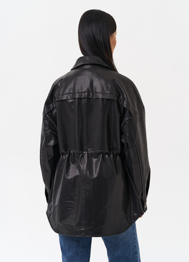 Куртка - парка из натуральной кожи модель № 29911 в кредит