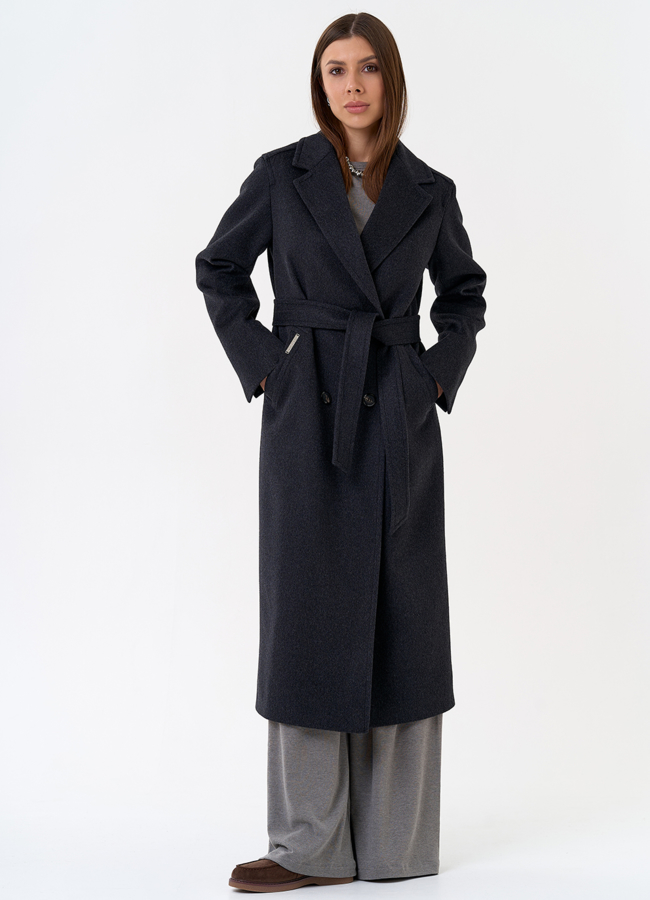 Женское пальто с английским воротником модель № 31334 в кредит