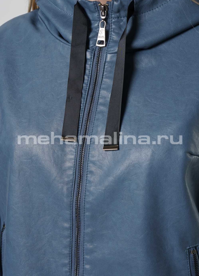 Куртка из эко кожи с капюшоном модель № 582 универмаг малина