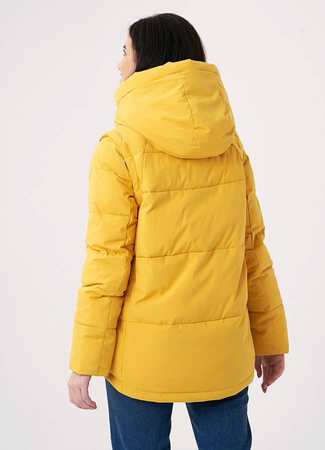 Укороченный пуховик-трансформер модель № 829 в рассрочку