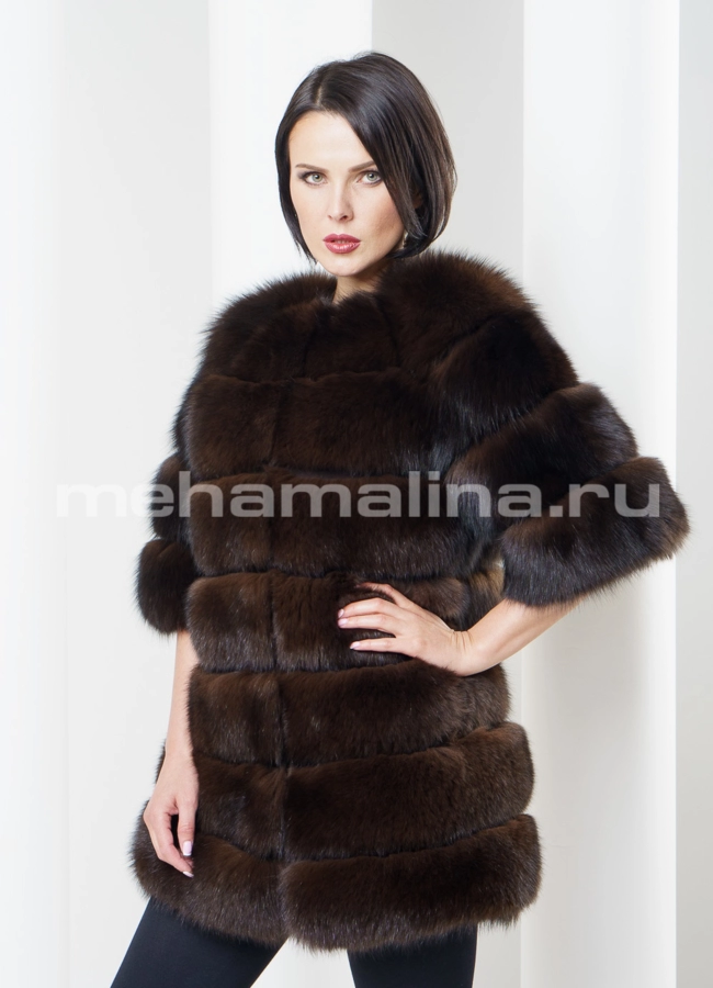 Жакет из меха песца модель № M-65 универмаг малина