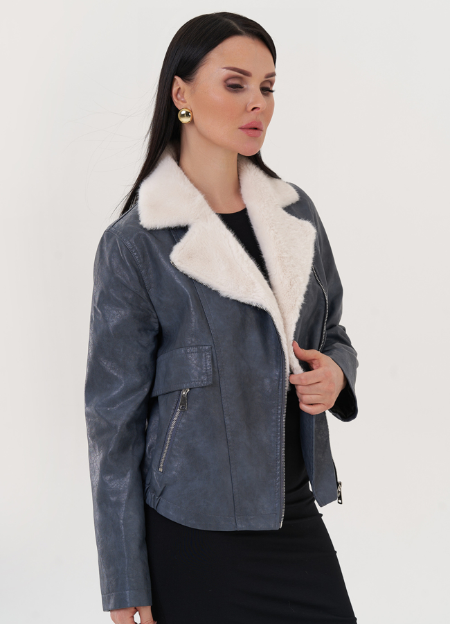 фото Женский жакет из эко кожи модель № 27022