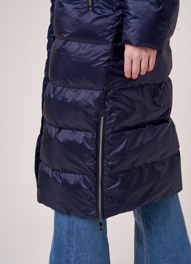 Удлиненная зимняя куртка модель № 3173 универмаг малина