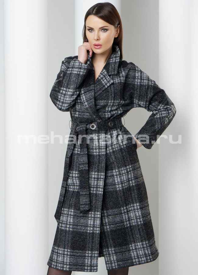 фото Пальто в клетку  модель № BP-146