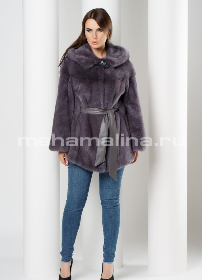 Укороченная норковая шуба модель № S-625 в рассрочку