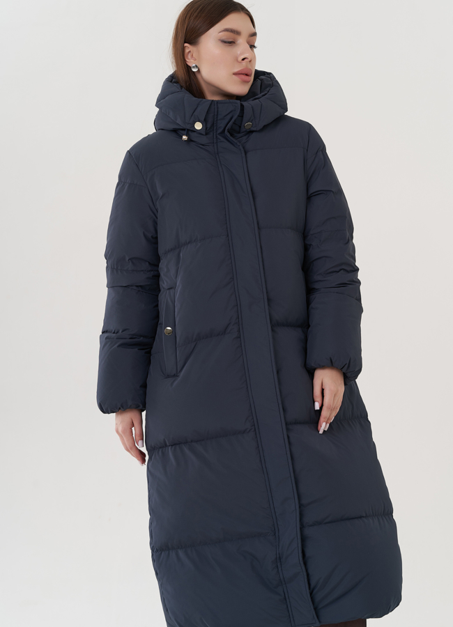 Женский пуховик с капюшоном  модель № 25086 в рассрочку