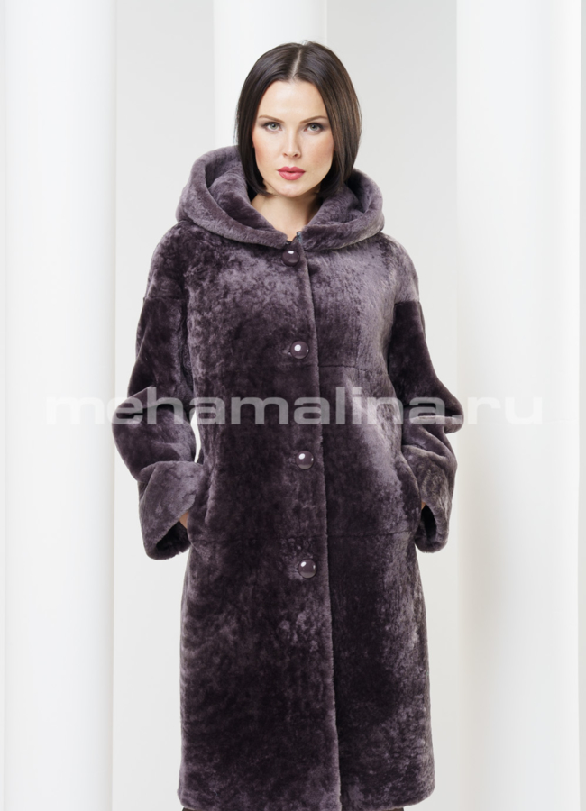 фото Шуба из астрагана, съемный капюшон модель № S-315