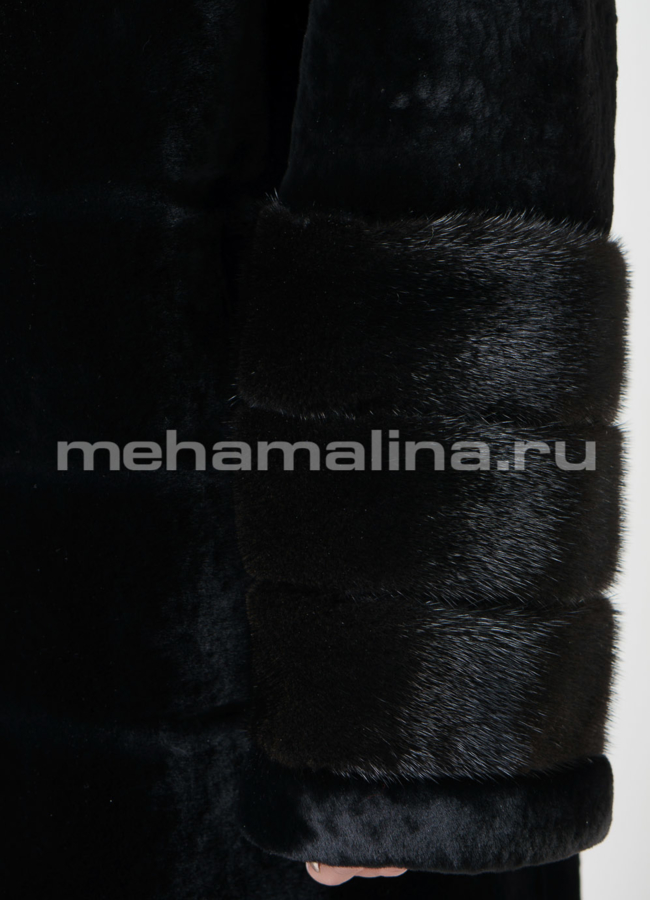 Шуба с капюшоном модель № S-560 универмаг малина
