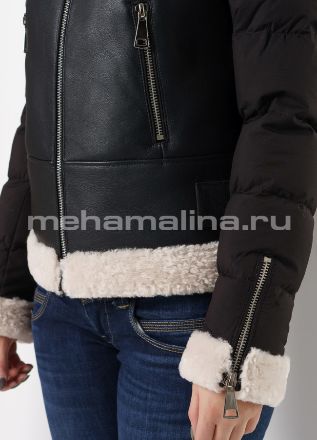 Укороченный пуховик модель № П-297 универмаг малина