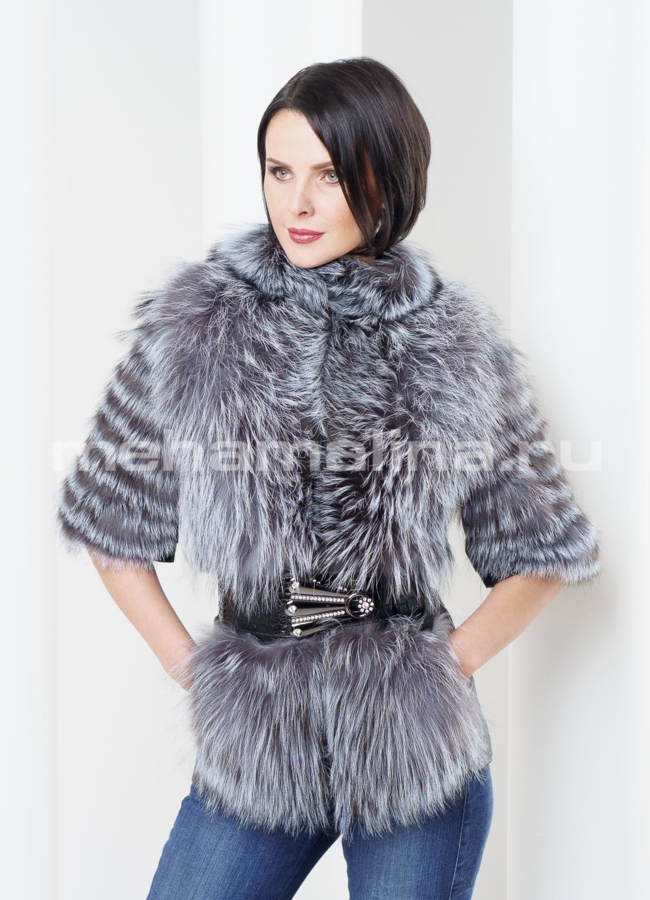 фото Меховой жакет из чернобурки модель № M-61