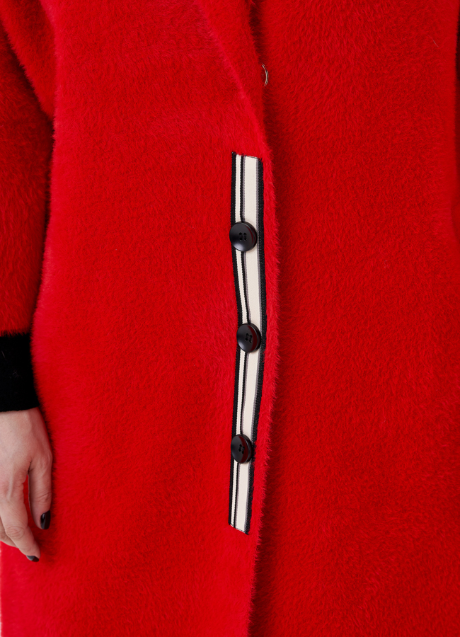 Длинный кардиган с английским воротником  модель № 22527 в рассрочку