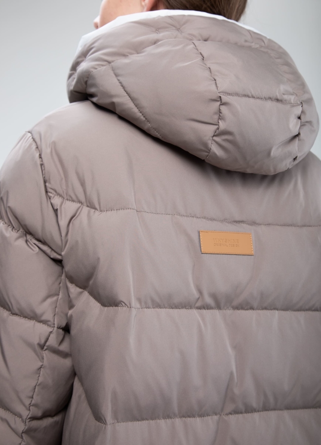 Пуховик женский с капюшоном  модель № 25518 универмаг малина