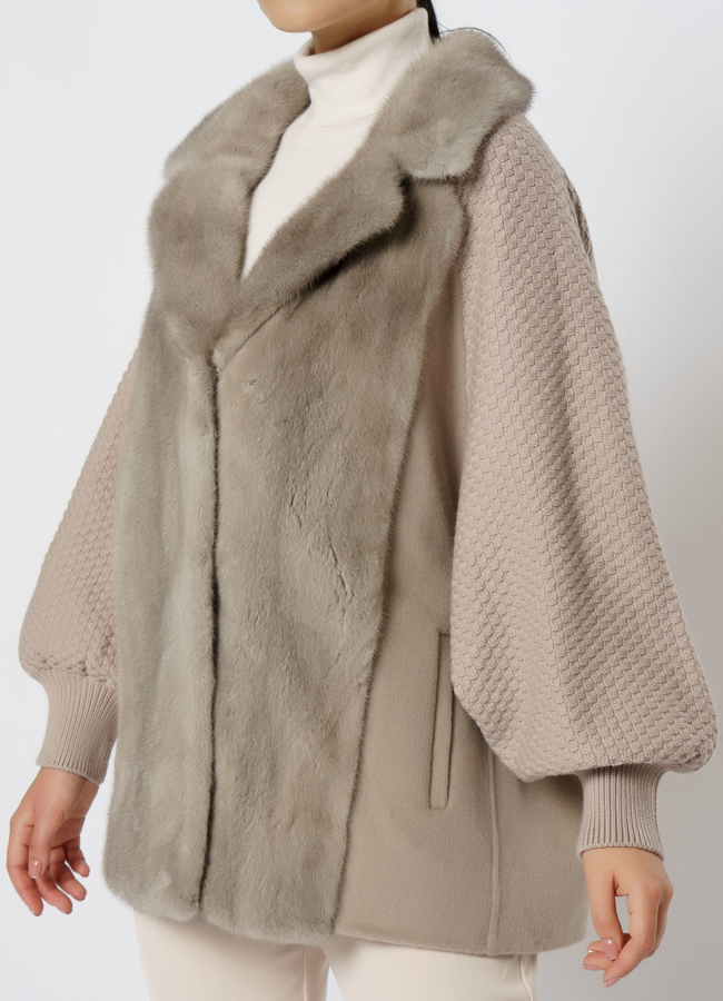 Кардиган с мехом модель № 2021-1 в рассрочку