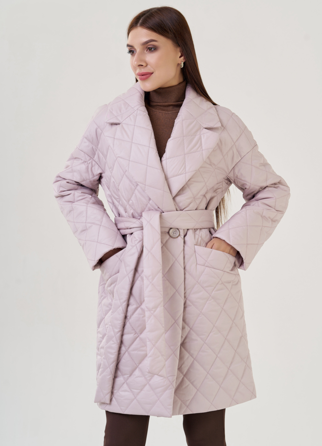 Женское утепленное пальто с английским воротником  модель № 22465 универмаг малина