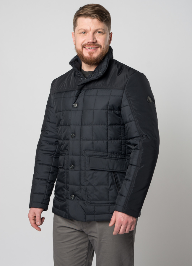 Мужская утепленная куртка синего цвета модель № ALBANO в кредит