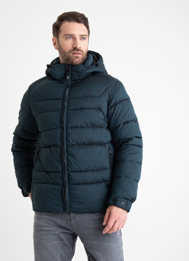 фото Мужской пуховик с капюшоном  модель № 25903