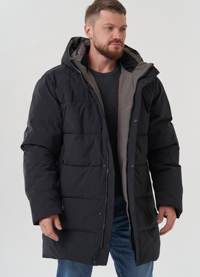 Мужской пуховик с капюшоном  модель № 82400, 82424 универмаг малина