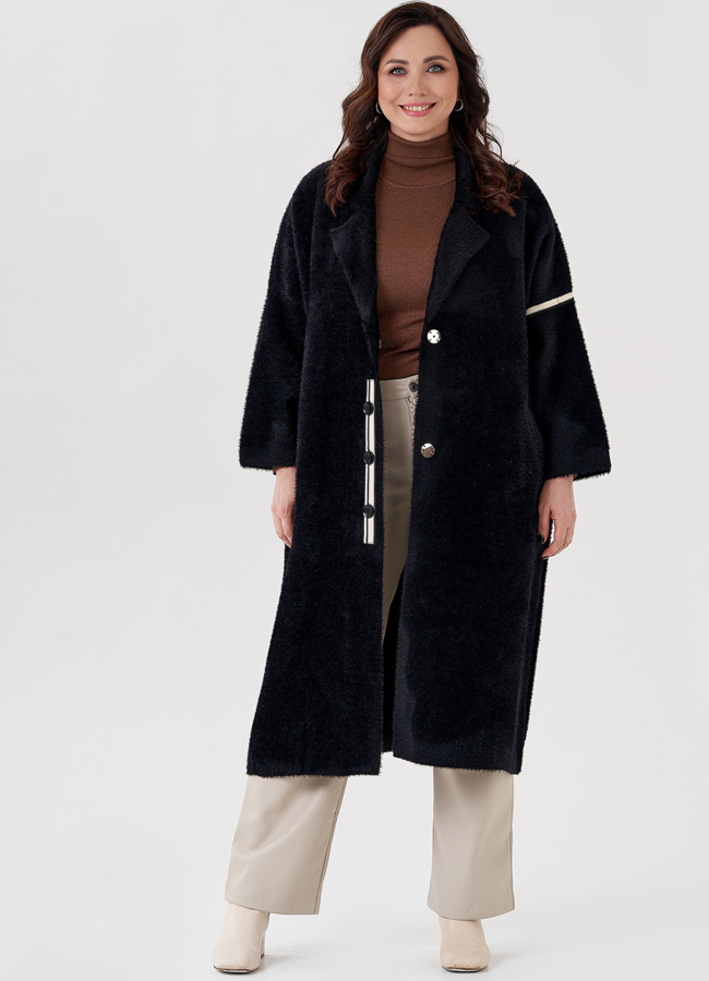 Длинный кардиган с английским воротником  модель № 22478 универмаг малина