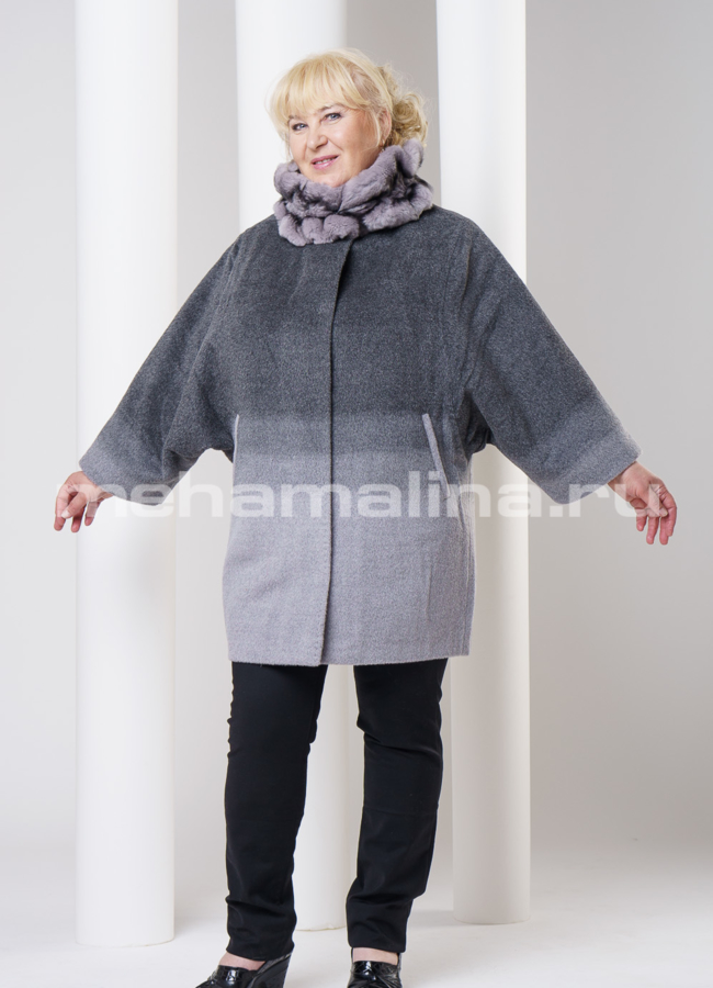 Пальто осеннее, деграде модель № BP-26 универмаг малина