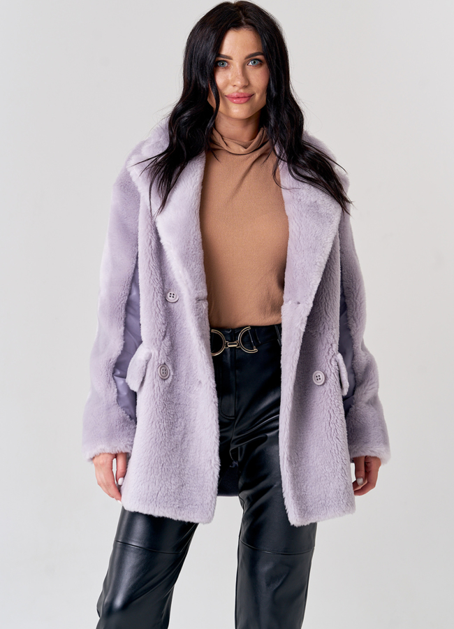 Женский комбинированный пуховик  модель № 21557 универмаг малина