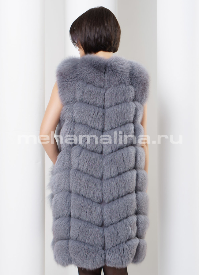 Меховой жилет из песца модель № M-110 в рассрочку