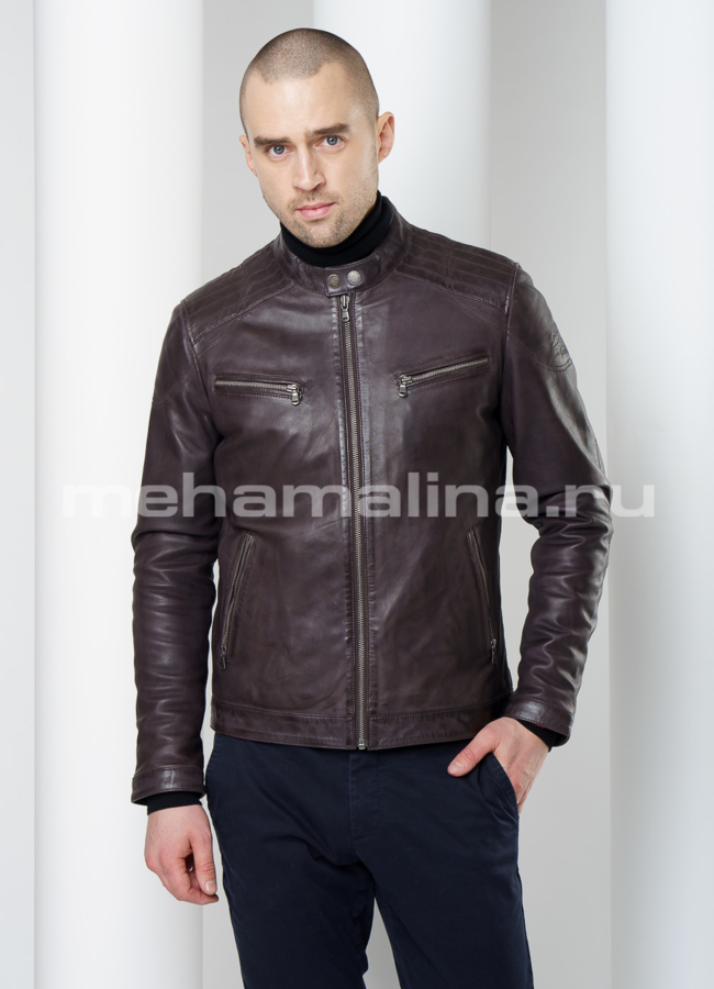 Куртка модель № KP213 меха малина