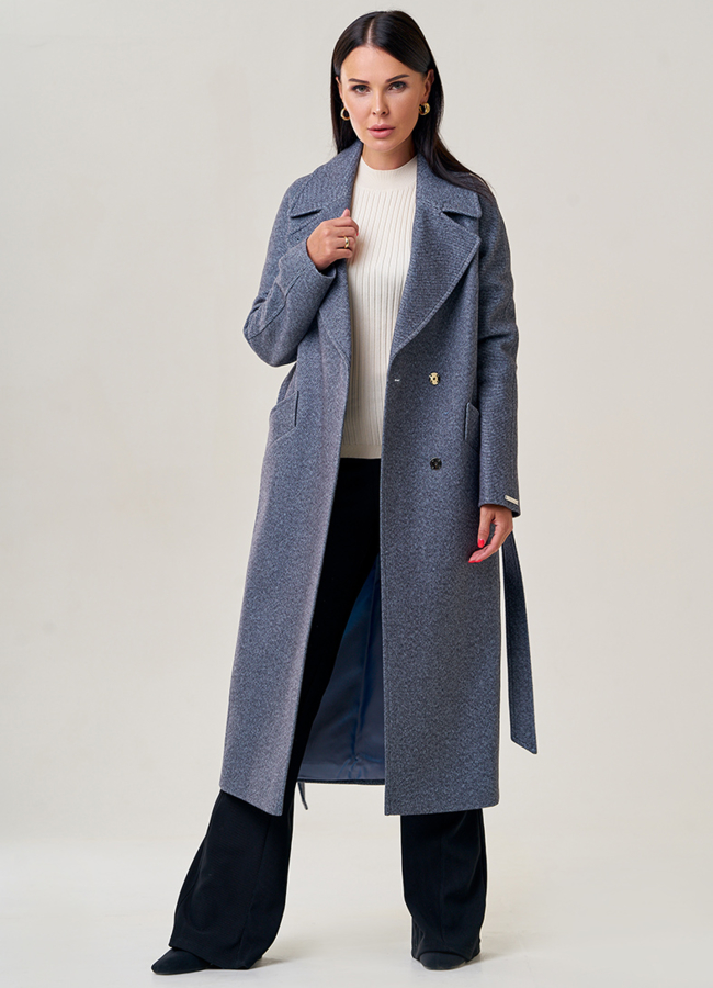 Женское пальто с английским воротником модель № 22945 универмаг малина