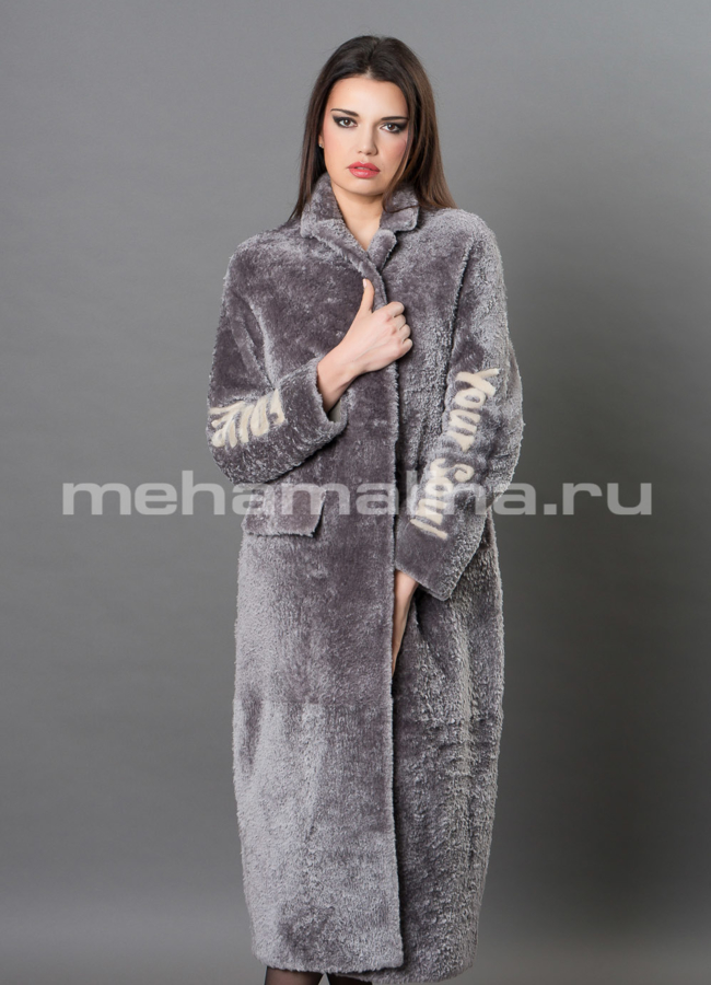 Светлая шуба модель № D-233 универмаг малина