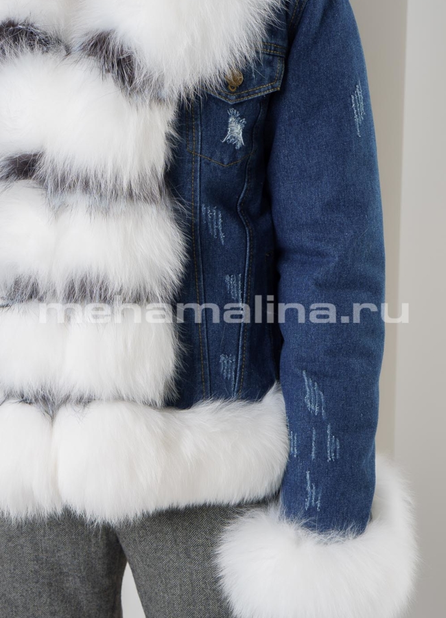 Джинсовая парка модель № 6012 универмаг малина